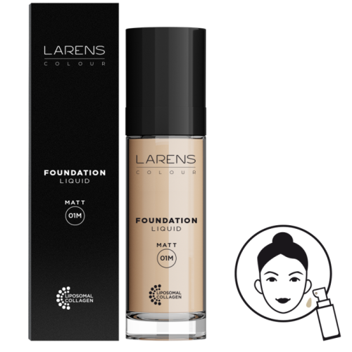 Larens Colour Liquid Foundation Matt - Odtieň: FM - Teplý medium 02